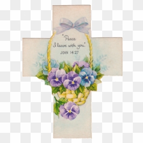 Vintage Easter Cross Printables - Cross Happy Easter Clipart, HD Png Download - easter cross png