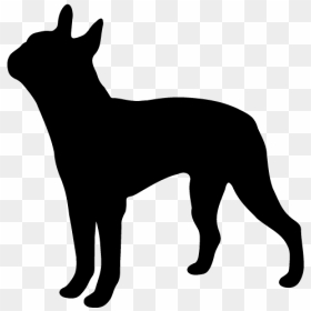 Boston Terrier Silhouette Clipart Free Clip Art Image - Boxer Dog Silhouette Png, Transparent Png - pitbull silhouette png