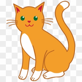 Cat Clip Art Clipart Cat Kitten Clip Art - Orange Cat Clip Art, HD Png Download - orange cat png