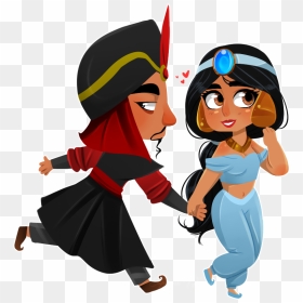 Pcm- Jasmine And Jafar By Navitae - Jasmine Aladdin Fan Art, HD Png Download - jafar png