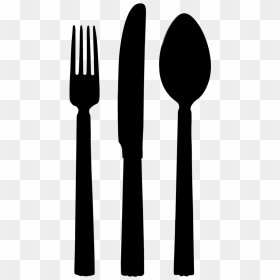 Transparent Fork And Knife Clipart Black And White - Silhouette Fork And Knife Png, Png Download - knife silhouette png