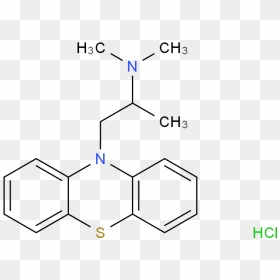 Promethazine Hydrochloride Molecular Structure Cas - Synthesis Of Phenothiazine From Diphenylamine, HD Png Download - promethazine png