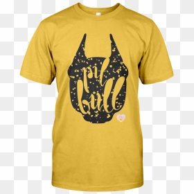 Gold Pitbull Silhouette - Hype House T Shirt, HD Png Download - pitbull silhouette png