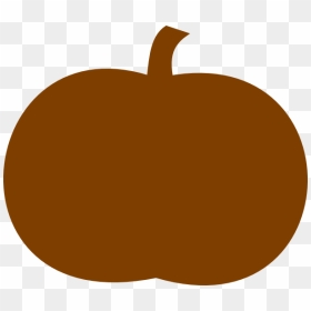 Dark Orange Clip Art - Brown Pumpkin Clip Art, HD Png Download - pumpkin silhouette png