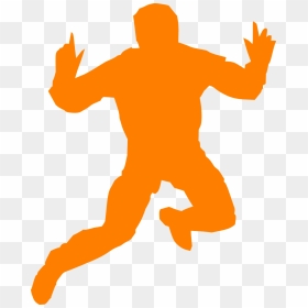 Jumping Person Clip Art, HD Png Download - football silhouette png