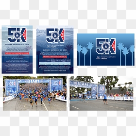 2014 Los Angeles Dodgers Foundation 5k Run Postcard, - Half Marathon, HD Png Download - la dodgers png