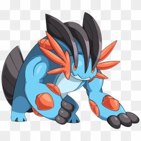 Shiny Mega Swampert Pokédex - Mega Swampert Shiny, HD Png Download - swampert png