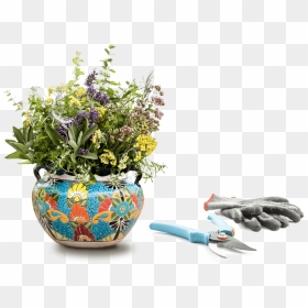 Flowerpot, HD Png Download - flower bushes png