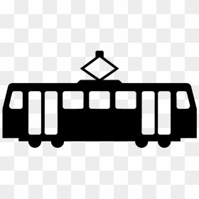 Clipart Train Icon - Trams Crossing Ahead Sign, HD Png Download - train silhouette png