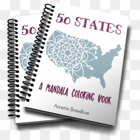 Coloring Pages States Coloring Book Pages Mandala In - Two Notebooks, HD Png Download - book pages png