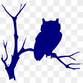 Randy Owl Svg Clip Arts - Owl On A Branch Silhouette, HD Png Download - owl silhouette png
