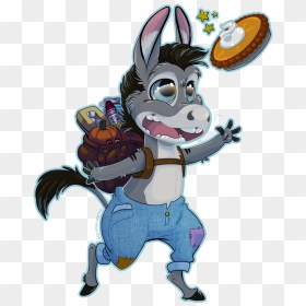 Donkey Loves Pumpkin Pie - Cartoon, HD Png Download - cartoon pumpkin png