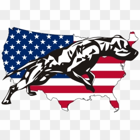 Usa Karte, Hundespiele, Pitbull, Stempeln - Usa Flag, HD Png Download - pitbull silhouette png