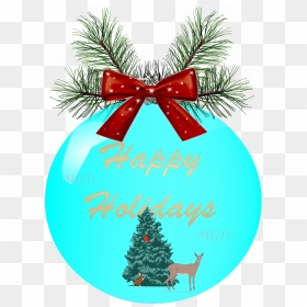 Christmas Tree, HD Png Download - blue christmas ornament png