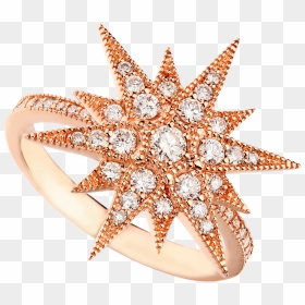 Starburst Diamond Ring - Crystal, HD Png Download - gold starburst png