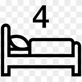 Four Beds Icon Free - Beds Icon, HD Png Download - sleep icon png
