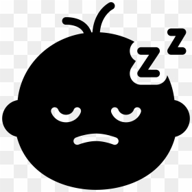 Sleeping Baby Filled Icon - Emoticon Negro Durmiendo, HD Png Download - sleep icon png