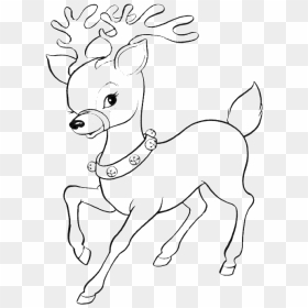 Reindeer Rudolph Coloring Book Santa Claus Christmas - Cute Santa Coloring Pages, HD Png Download - book pages png