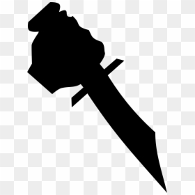 Knife Stab Silhouette Png, Transparent Png - knife clipart png