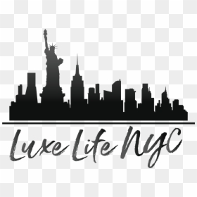 Black New York City Skyline, HD Png Download - ny skyline png