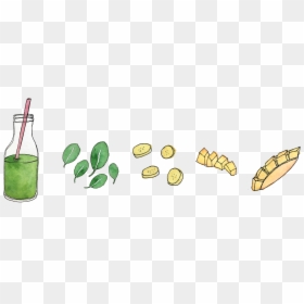 Glass Bottle, HD Png Download - green smoothie png