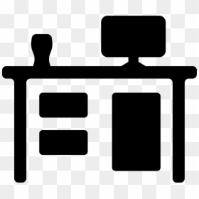 Desk Vector Icon Png, Transparent Png - desk icon png