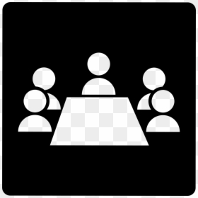 Meeting Icon White Png, Transparent Png - desk icon png