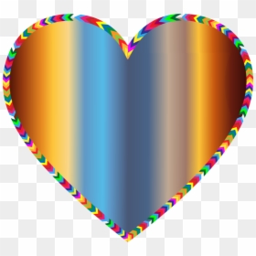 Transparent Multi Colored Heart, HD Png Download - hearts frame png