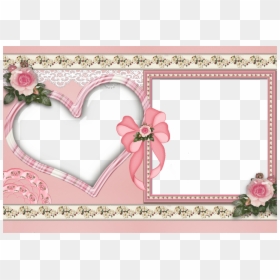 Png Two Photo Frame, Transparent Png - hearts frame png