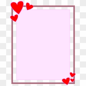 Border Designs For Scrapbook Pages, HD Png Download - hearts frame png