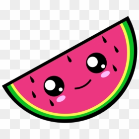 Watermelon With Cute Face, HD Png Download - dibujos tumblr png