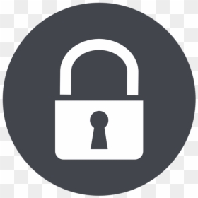 Security Round Icon Transparent, HD Png Download - padlock icon png