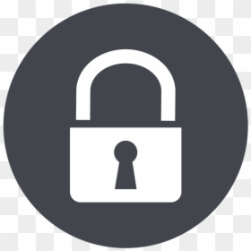 Security Round Icon Transparent, HD Png Download - padlock icon png