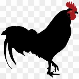Silhouette Rooster, HD Png Download - chicken vector png