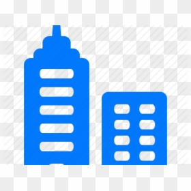 Building Icon Png Blue, Transparent Png - business building png