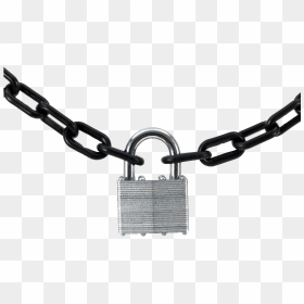 Lock And Chain Drawing, HD Png Download - lock vector png