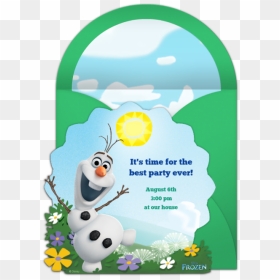 Olaf Invitations, HD Png Download - frozen olaf png
