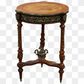 Antique Side Table Png, Transparent Png - end table png