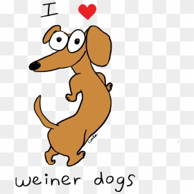 I Heart Dachshund Weiner Dogs - Weinner Dogs, HD Png Download - dachshund silhouette png