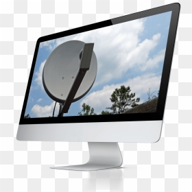 Satellite Dish Installation With Blue Sky - Web Design Mockup Png, Transparent Png - satellite dish png