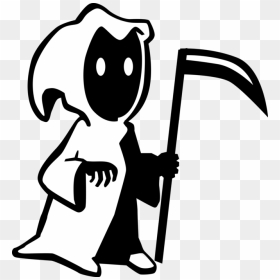Vector Illustration Of Grim Reaper Angel Of Death With - Grim Reaper Vector Transparent, HD Png Download - grim reaper scythe png