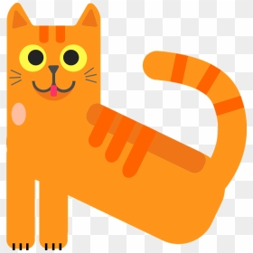 Cartoon, HD Png Download - orange cat png