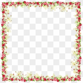Flower Border Design Png, Transparent Png - cute frame png