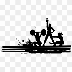 Fitness Silhouette, HD Png Download - train silhouette png