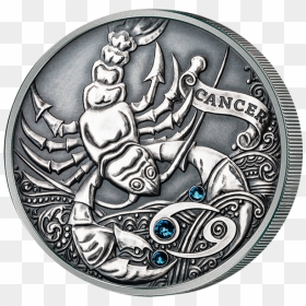 Zodiac Belarus Silver Coin, HD Png Download - cancer zodiac png