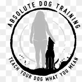 Large Png Absolute Dog Training Logo On White - Silhouette, Transparent Png - train silhouette png