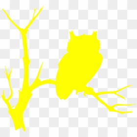 Yellow Owl Clip Art At Clker - Keep Calm And Listen To Owl City, HD Png Download - owl silhouette png