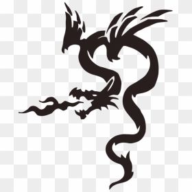 Art Chinese Dragon Stencil Japanese Dragon - Japanese Dragon Stencil Png, Transparent Png - japanese dragon png