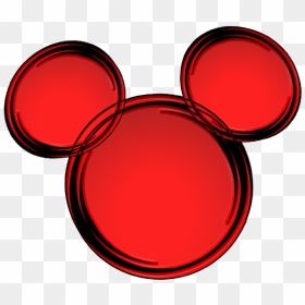 Red Mickey Mouse Ears Clip Art Free Image - Mickey Mouse Ears No Background, HD Png Download - mickey head outline png