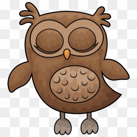 Sleeping Owl Clipart, HD Png Download - owl silhouette png